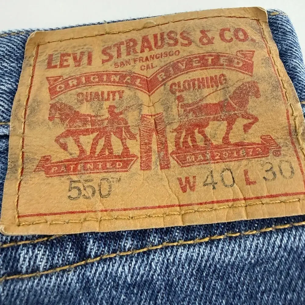 Levi's 550 Relaxed Fit Jeans Men's W40 L30 Medium Wash Denim